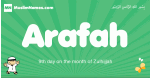 Arafah arabic boys name and meaning, quranic boys name Arafah