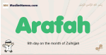 Arafah muslim boys name and meaning, islamic boys name Arafah