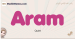 Aram muslim girls name and meaning, islamic girls name Aram