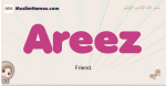 Areez muslim girls name and meaning, islamic girls name Areez