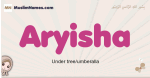 Aryisha muslim girls name and meaning, islamic girls name Aryisha