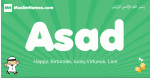 Asad arabic boys name and meaning, quranic boys name Asad