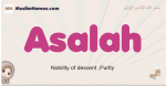 Asalah muslim girls name and meaning, islamic girls name Asalah