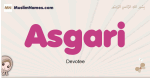Asgari muslim girls name and meaning, islamic girls name Asgari