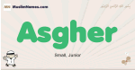 Asgher muslim boys name and meaning, islamic boys name Asgher