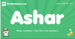 Ashar arabic boys name and meaning, quranic boys name Ashar