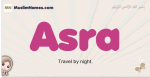 Asra muslim girls name and meaning, islamic girls name Asra