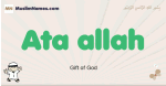Ata-allah muslim boys name and meaning, islamic boys name Ata-allah