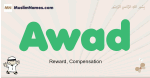 Awad muslim boys name and meaning, islamic boys name Awad