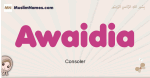 Awaidia muslim girls name and meaning, islamic girls name Awaidia