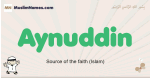 Aynuddin muslim boys name and meaning, islamic boys name Aynuddin