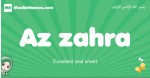 Az-zahra arabic girl name and meaning, quranic girls name Az-zahra