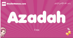 Azadah arabic girls name and meaning, muslim girl name Azadah