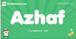 Azhaf arabic boys name and meaning, quranic boys name Azhaf