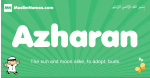 Azharan arabic boys name and meaning, quranic boys name Azharan