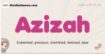 Azizah muslim girls name and meaning, islamic girls name Azizah