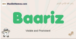 Baariz muslim boys name and meaning, islamic boys name Baariz