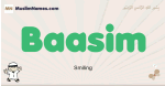 Baasim muslim boys name and meaning, islamic boys name Baasim