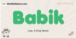 Babik muslim boys name and meaning, islamic boys name Babik