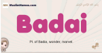 Badai muslim girls name and meaning, islamic girls name Badai