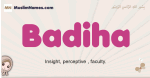 Badiha muslim girls name and meaning, islamic girls name Badiha