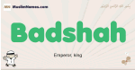 Badshah muslim boys name and meaning, islamic boys name Badshah