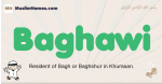 Baghawi muslim boys name and meaning, islamic boys name Baghawi