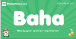 Baha arabic boys name and meaning, quranic boys name Baha