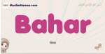 Bahar muslim girls name and meaning, islamic girls name Bahar
