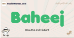 Baheej muslim boys name and meaning, islamic boys name Baheej