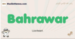 Bahrawar muslim boys name and meaning, islamic boys name Bahrawar
