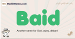 Baid muslim boys name and meaning, islamic boys name Baid