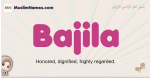 Bajila muslim girls name and meaning, islamic girls name Bajila