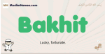 Bakhit muslim boys name and meaning, islamic boys name Bakhit