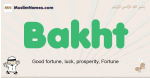 Bakht muslim boys name and meaning, islamic boys name Bakht