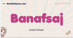 Banafsaj muslim girls name and meaning, islamic girls name Banafsaj