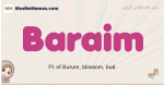 Baraim muslim girls name and meaning, islamic girls name Baraim
