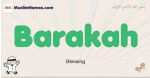 Barakah muslim boys name and meaning, islamic boys name Barakah