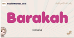 Barakah muslim girls name and meaning, islamic girls name Barakah