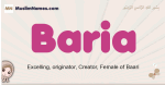 Baria muslim girls name and meaning, islamic girls name Baria