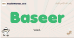 Baseer muslim boys name and meaning, islamic boys name Baseer