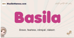 Basila muslim girls name and meaning, islamic girls name Basila