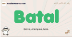 Batal muslim boys name and meaning, islamic boys name Batal