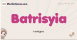 Batrisyia muslim girls name and meaning, islamic girls name Batrisyia