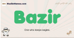 Bazir muslim boys name and meaning, islamic boys name Bazir