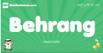 Behrang arabic boys name and meaning, quranic boys name Behrang