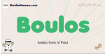 Boulos muslim boys name and meaning, islamic boys name Boulos