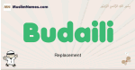 Budaili muslim boys name and meaning, islamic boys name Budaili