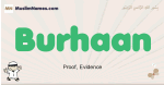 Burhaan muslim boys name and meaning, islamic boys name Burhaan