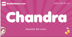 Chandra arabic girls name and meaning, muslim girl name Chandra